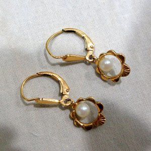 Vintage Pearl Drop Earrings